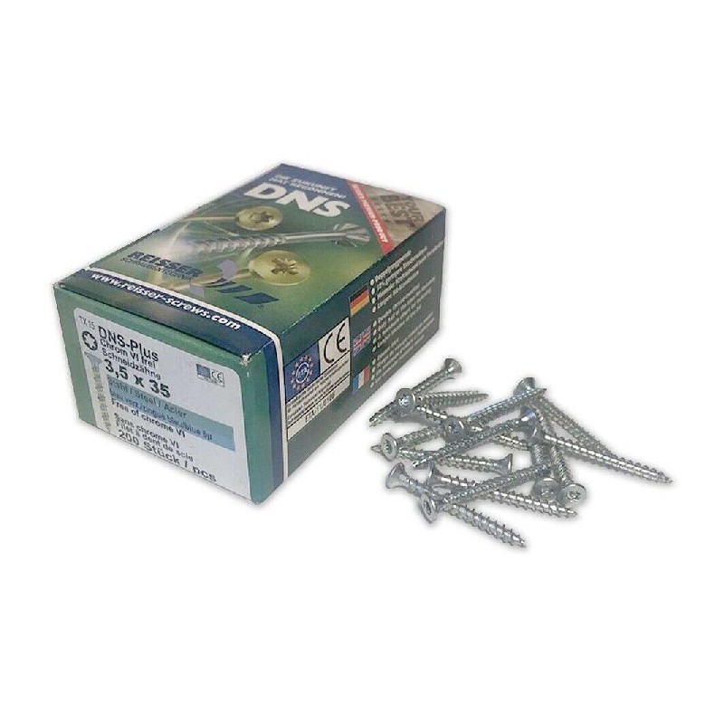 Șurub pentru lemn, TX15, 3,5 x 35 mm, 200 bucăți, DNS-Plus, din oțel, Reisser.