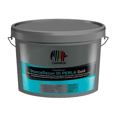 Caparol StuccoDecor Di Perla Gold - Masă de șpaclu decorativă pentru interior, cu aspect metalic perlat