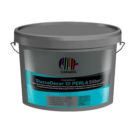 Caparol StuccoDecor Di Perla Silber - Masă de șpaclu decorativă pentru interior, cu aspect metalic perlat