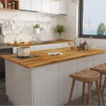 Blat din Lemn de Acacia, Teac, 2000 x 800 x 26 mm, 1 buc/pachet